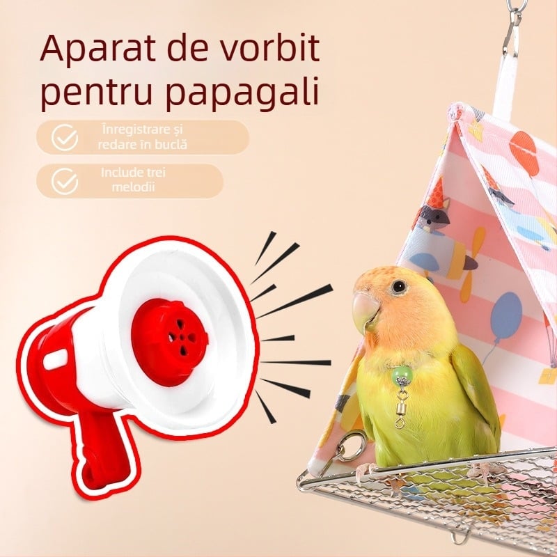 Mașină de vorbit pentru papagali — dispozitiv interactiv de învățare pentru dezvoltare cognitivă