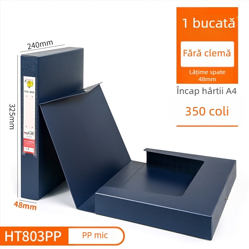Cutie pentru fișiere din PVC, închidere magnetică, format A4, pentru documente și chitanțe contabile