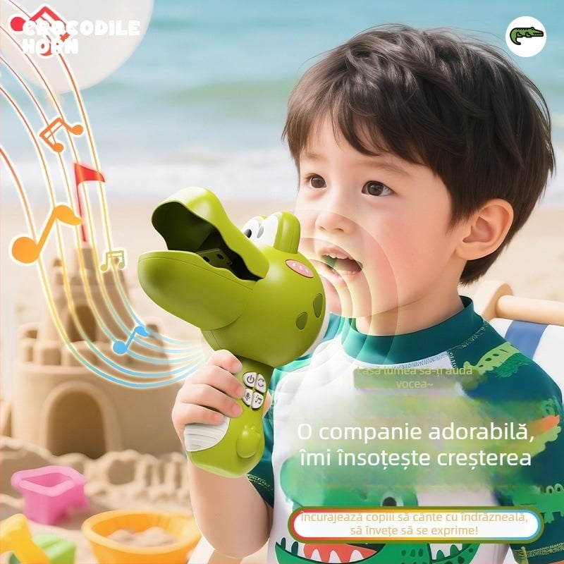 Trumpetă de jucărie cu temă de desen animat pentru copii, imitator de vorbire, repetor vocal creativ pentru educație muzicală timpurie