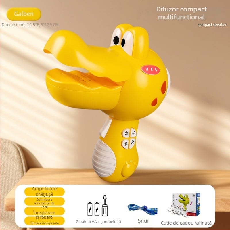 Trumpetă de jucărie cu temă de desen animat pentru copii, imitator de vorbire, repetor vocal creativ pentru educație muzicală timpurie