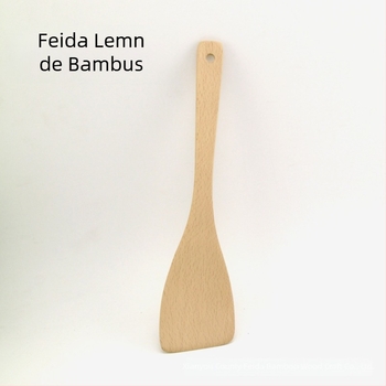 Spatulă din lemn, mare înclinată, netencuită, antiaderentă, 32.5 × 8 cm, 60 g