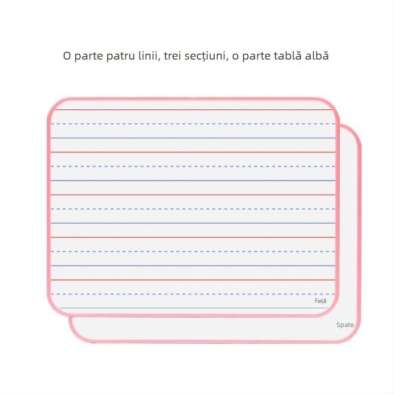 Tăblă albă dublu fațetată pentru copii, ștergibilă, ușor de transportat, pentru învățare acasă