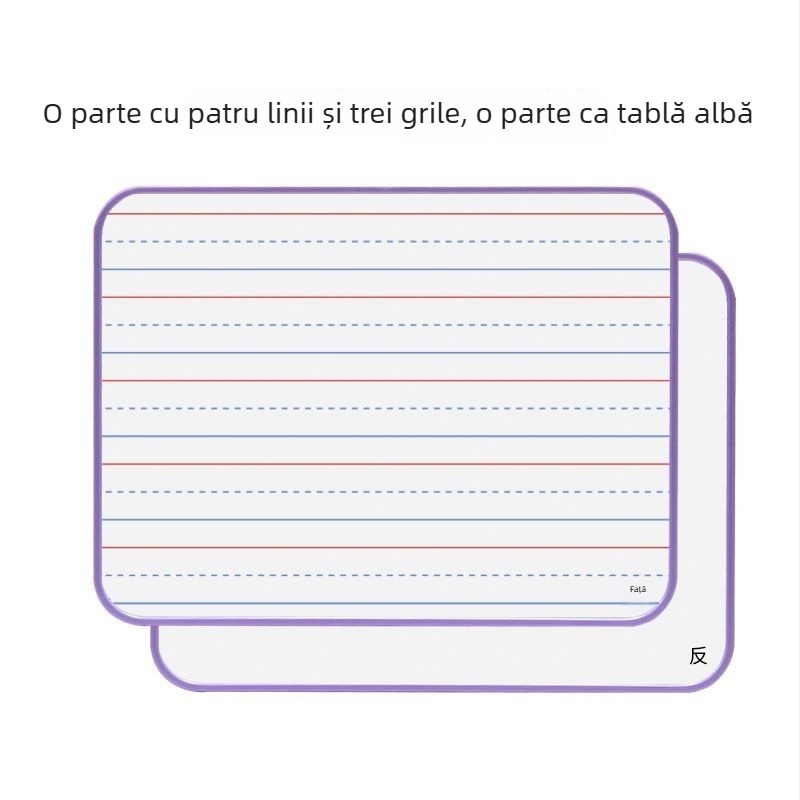 Tăblă albă dublu fațetată pentru copii, ștergibilă, ușor de transportat, pentru învățare acasă