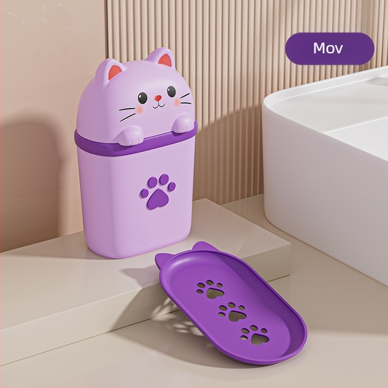 Cutie de săpun pentru călătorii, portabilă, mică, etanșă cu capac, design desen animat pentru copii