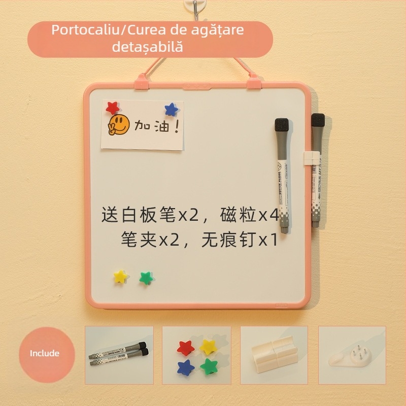 Funi mini tablă albă colorată cu șnur detașabil pentru copii, tablă magnetică de învățare, desen ștergător
