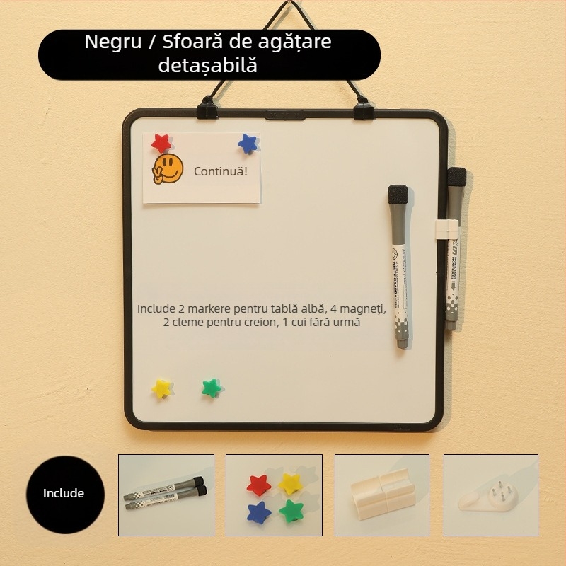 Funi mini tablă albă colorată cu șnur detașabil pentru copii, tablă magnetică de învățare, desen ștergător