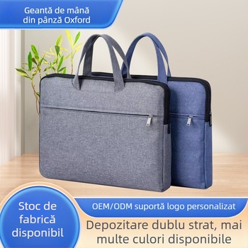 Adkere Geantă de afaceri pentru bărbați - material Oxford, model în carouri, buzunar pentru telefon, penar, compartiment pentru laptop până la 16 inch, curea dublă, unisex