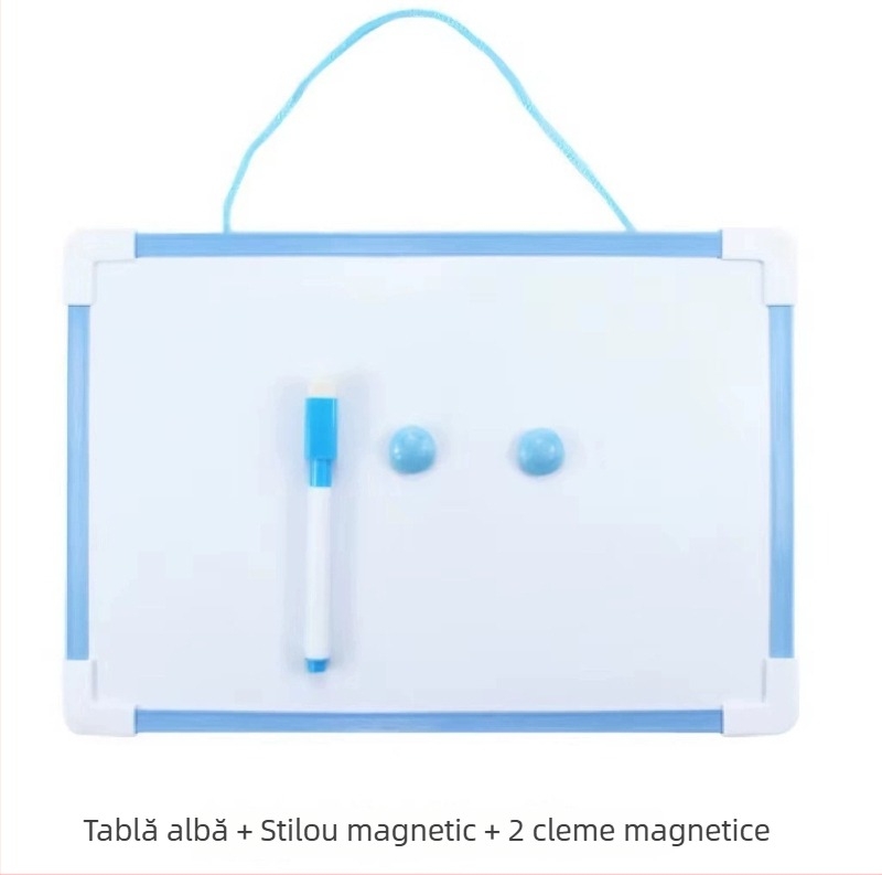 Tablă albă magnetică mică, cu o singură față, pentru copii, lavabilă, placă metalică pentru graffiti, planificator săptămânal pentru elevi și tablă de mesaje