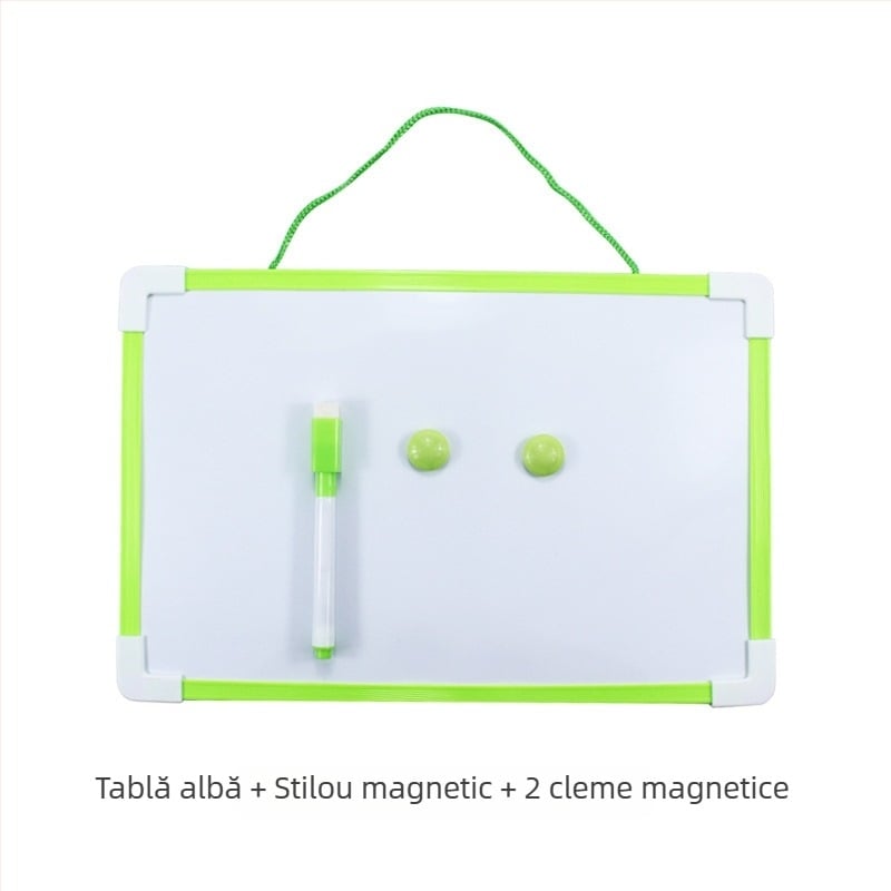 Tablă albă magnetică mică, cu o singură față, pentru copii, lavabilă, placă metalică pentru graffiti, planificator săptămânal pentru elevi și tablă de mesaje