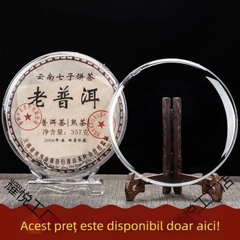Suport Pu'er pentru discuri de ceai, raft pentru frunze de ceai, expoziție din lemn masiv, cutie pentru discuri de ceai Pu'er, protecție împotriva prafului, cutie de depozitare a ceaiului