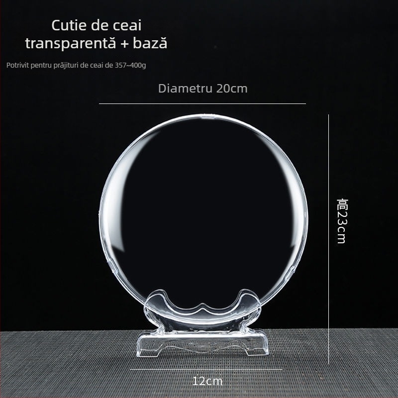 Suport Pu'er pentru discuri de ceai, raft pentru frunze de ceai, expoziție din lemn masiv, cutie pentru discuri de ceai Pu'er, protecție împotriva prafului, cutie de depozitare a ceaiului