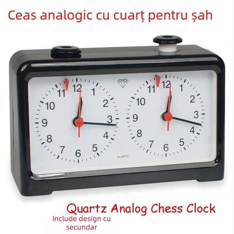 Ceas de șah cu cuarț, pentru șah, șah chinezesc și Go - ușor de folosit