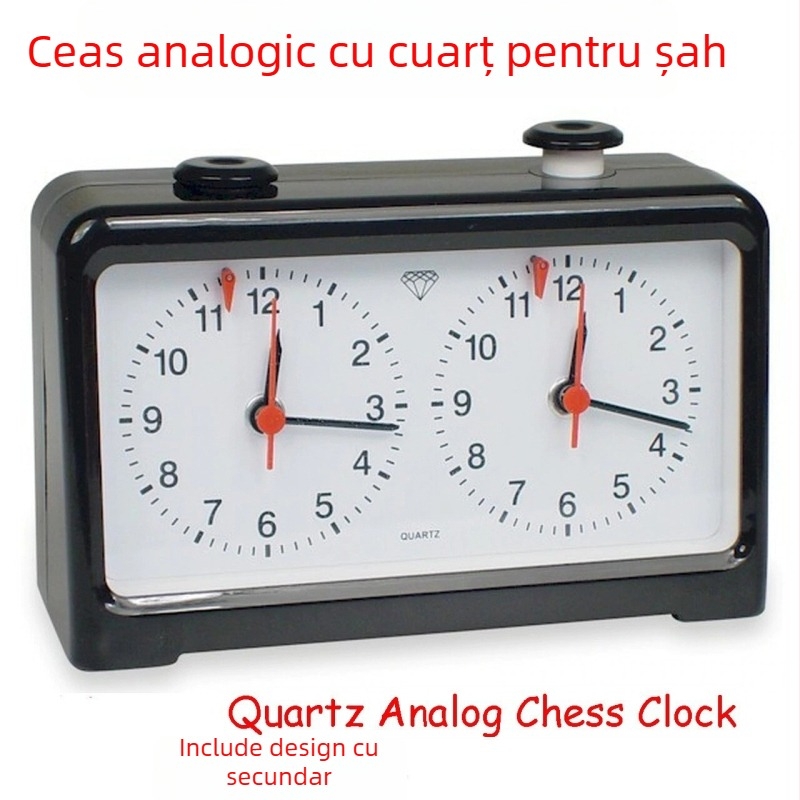 Ceas de șah cu cuarț, pentru șah, șah chinezesc și Go - ușor de folosit