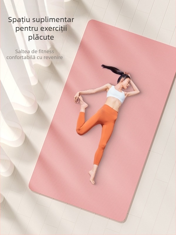 Covoraș de gimnastică din NBR, absorbant la șocuri, covoraș de exerciții și fitness, anti-alunecare, covoraș de yoga pentru uz casnic