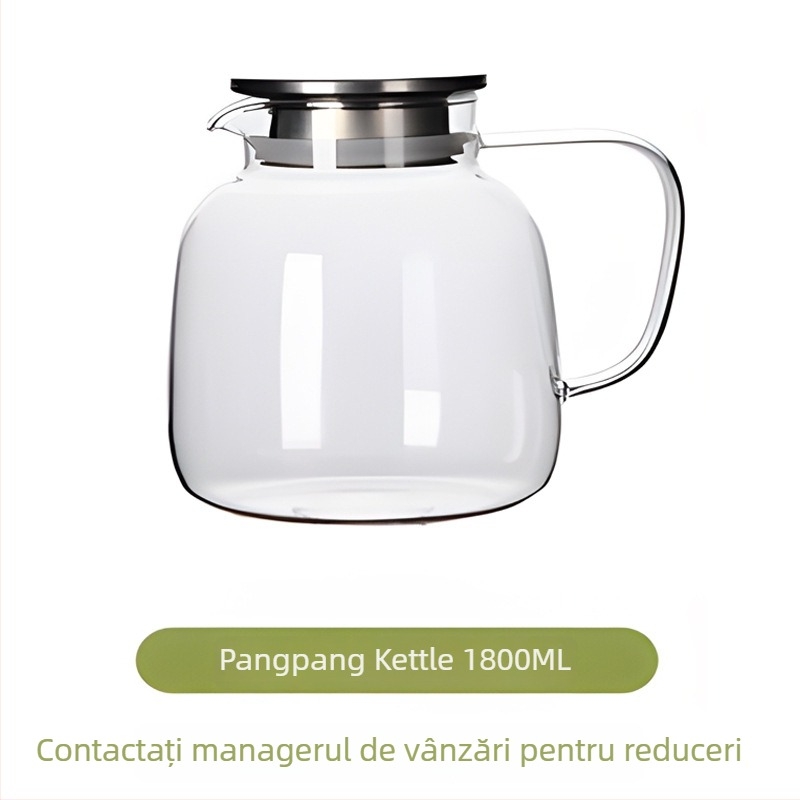 Sticlă de apă din sticlă și ceainic, capacitate mare, model glaciar, rezistent la temperaturi înalte pentru uz casnic