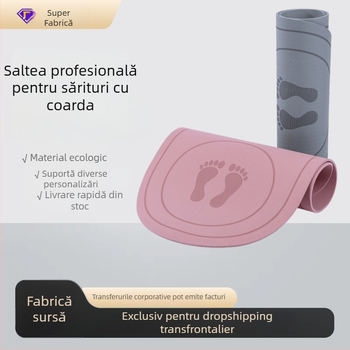 Saltea pentru sărit cu coarda, cu absorbție a șocurilor, antiderapantă, fără miros, pentru antrenamente de acasă, începători în dans, alergare și yoga – liniștită