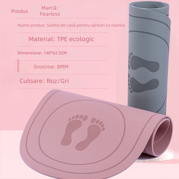 Saltea pentru sărit cu coarda, cu absorbție a șocurilor, antiderapantă, fără miros, pentru antrenamente de acasă, începători în dans, alergare și yoga – liniștită