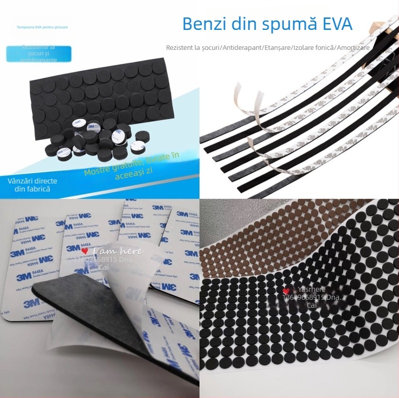 Pad de picior din spumă EVA, autoadeziv, anti-alunecare, absorbant la șocuri, impermeabil și fonoizolant pentru electronice