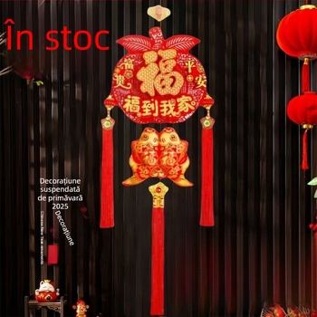 2026 Pandantiv noroc cu măr pentru Anul Nou, inaugurare casă și Festivalul Primăverii. Decor de perete cu nod chinezesc pentru living și intrare