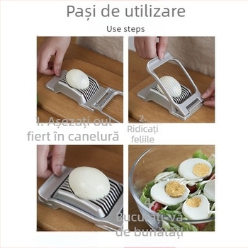 Tăietor de ouă din oțel inoxidabil, ustensilă de bucătărie pentru felierea ouălor