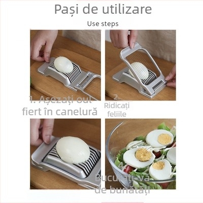 Tăietor de ouă din oțel inoxidabil, ustensilă de bucătărie pentru felierea ouălor