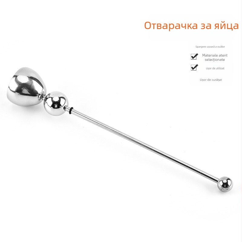 Tăietor de ouă din oțel inoxidabil și îndepățător de coajă, alimentare prin gravitație