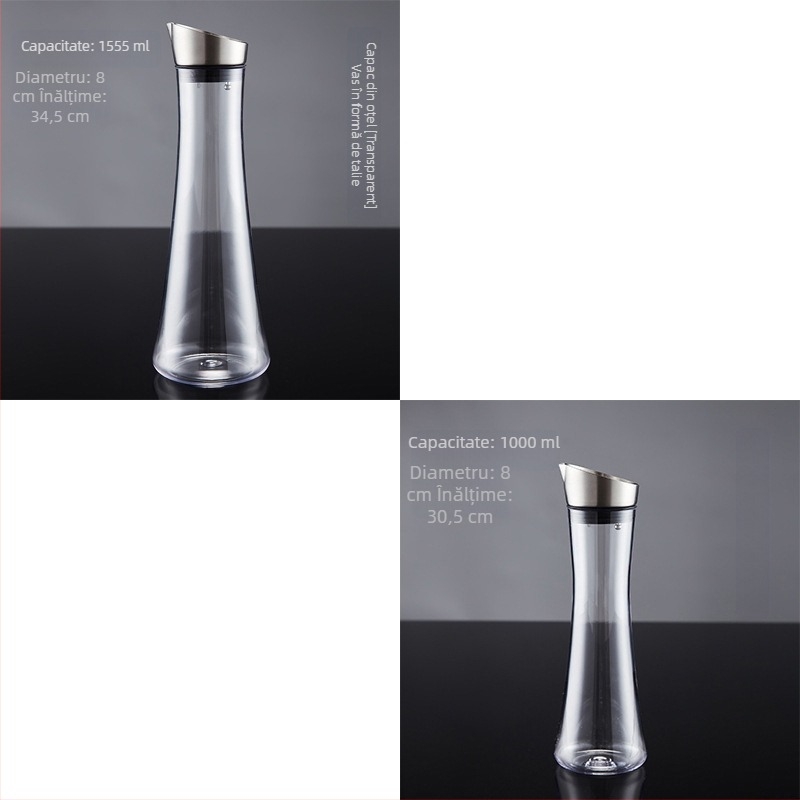 Carafă din plastic pentru apă și suc, carafă PC pentru bar, carafă de limonadă din acril pentru restaurante