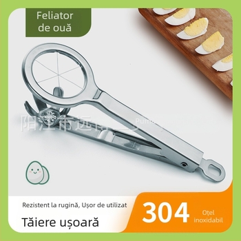 Tăietor de ouă din oțel inoxidabil 304 pentru împărțirea Century eggs în jumătăți