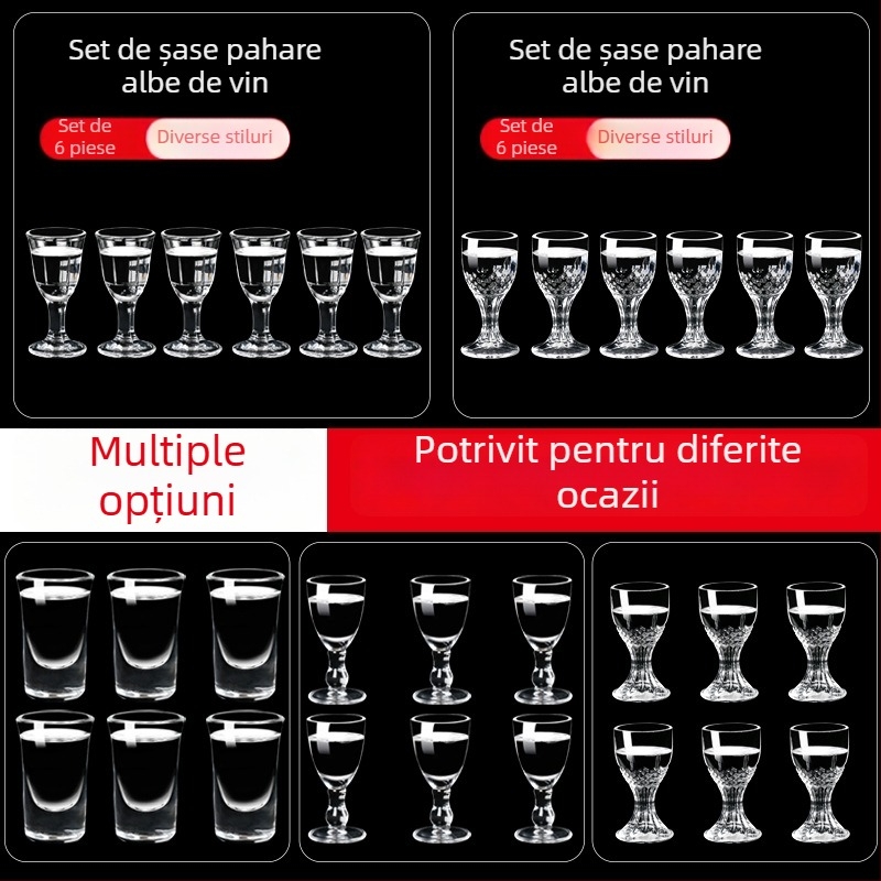 Set de pahare din sticlă pentru băuturi spirtoase cu dozator, pahare mici, 6–10 buc.