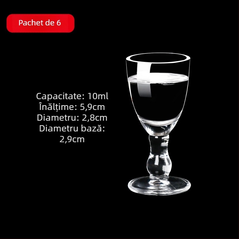 Set de pahare din sticlă pentru băuturi spirtoase cu dozator, pahare mici, 6–10 buc.