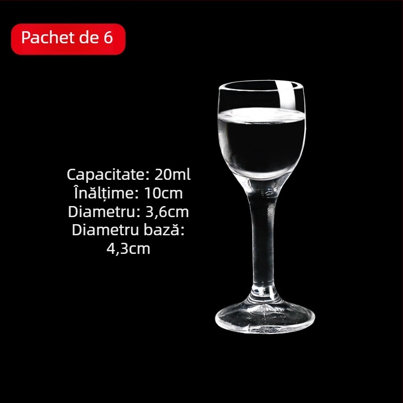 Set de pahare din sticlă pentru băuturi spirtoase cu dozator, pahare mici, 6–10 buc.