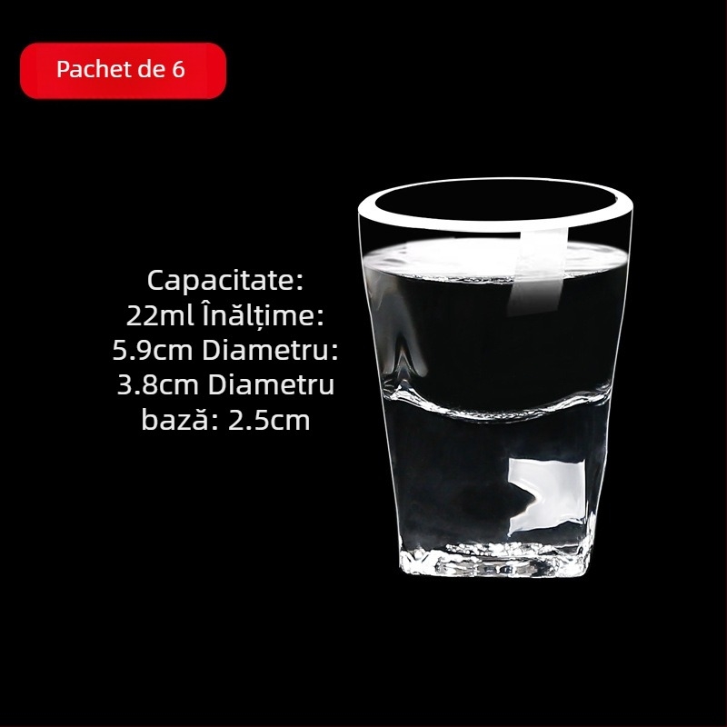 Set de pahare din sticlă pentru băuturi spirtoase cu dozator, pahare mici, 6–10 buc.