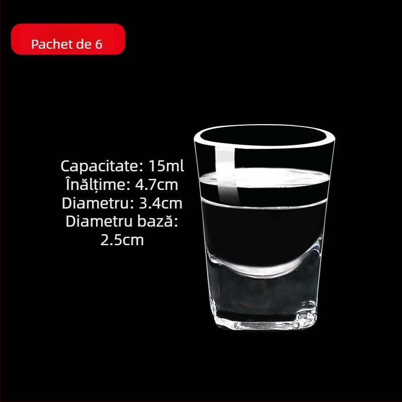 Set de pahare din sticlă pentru băuturi spirtoase cu dozator, pahare mici, 6–10 buc.