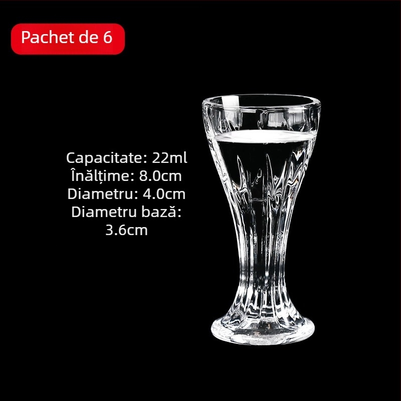 Set de pahare din sticlă pentru băuturi spirtoase cu dozator, pahare mici, 6–10 buc.