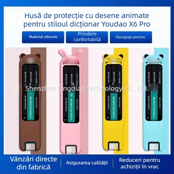 Carcasă din silicon pentru NetEase Youdao Dictionary Pen S6/X6pro – stil desen animat, husă moale, rezistent la șocuri, antiamprentă, culori roz, galben, albastru, altele