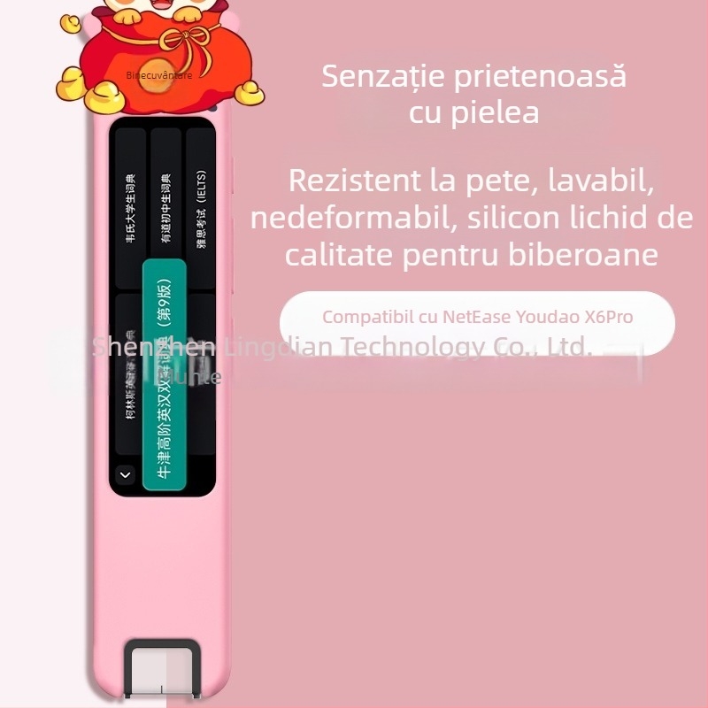 Carcasă din silicon pentru NetEase Youdao Dictionary Pen S6/X6pro – stil desen animat, husă moale, rezistent la șocuri, antiamprentă, culori roz, galben, albastru, altele