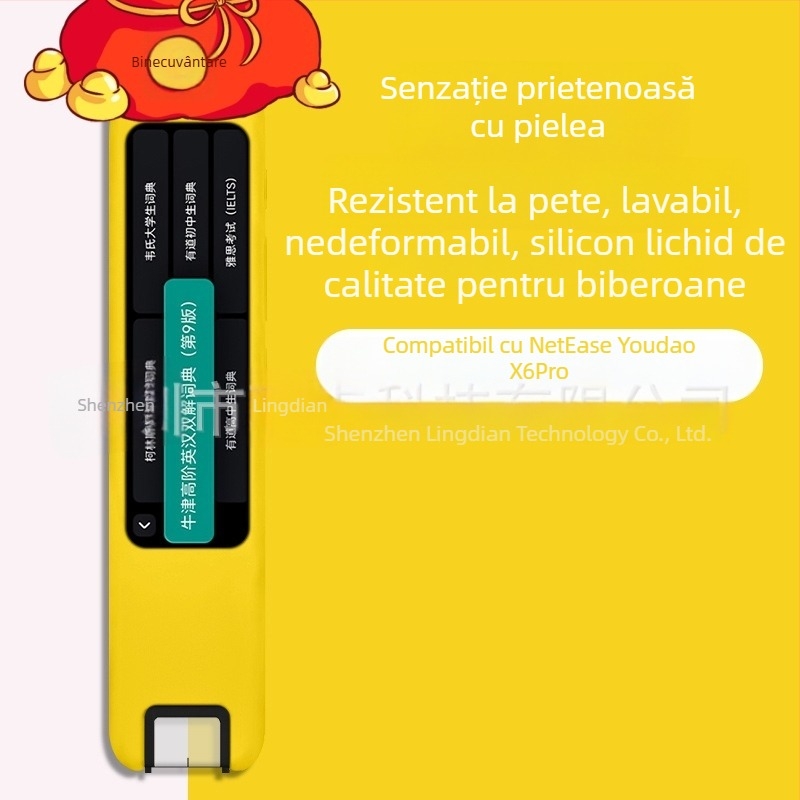 Carcasă din silicon pentru NetEase Youdao Dictionary Pen S6/X6pro – stil desen animat, husă moale, rezistent la șocuri, antiamprentă, culori roz, galben, albastru, altele