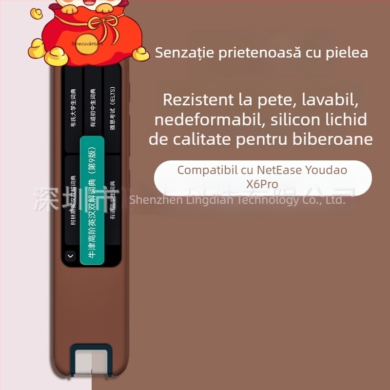 Carcasă din silicon pentru NetEase Youdao Dictionary Pen S6/X6pro – stil desen animat, husă moale, rezistent la șocuri, antiamprentă, culori roz, galben, albastru, altele