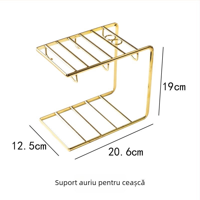 Set cafea cu ceașcă și farfurioară cu linguriță, suport metalic, ceramic, set creativ pentru birou, stil Nordic