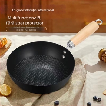 Oală de lapte mică din fier, stil japonez, antiaderentă, 20/24/28 cm, compatibilă cu inducție și aragaz