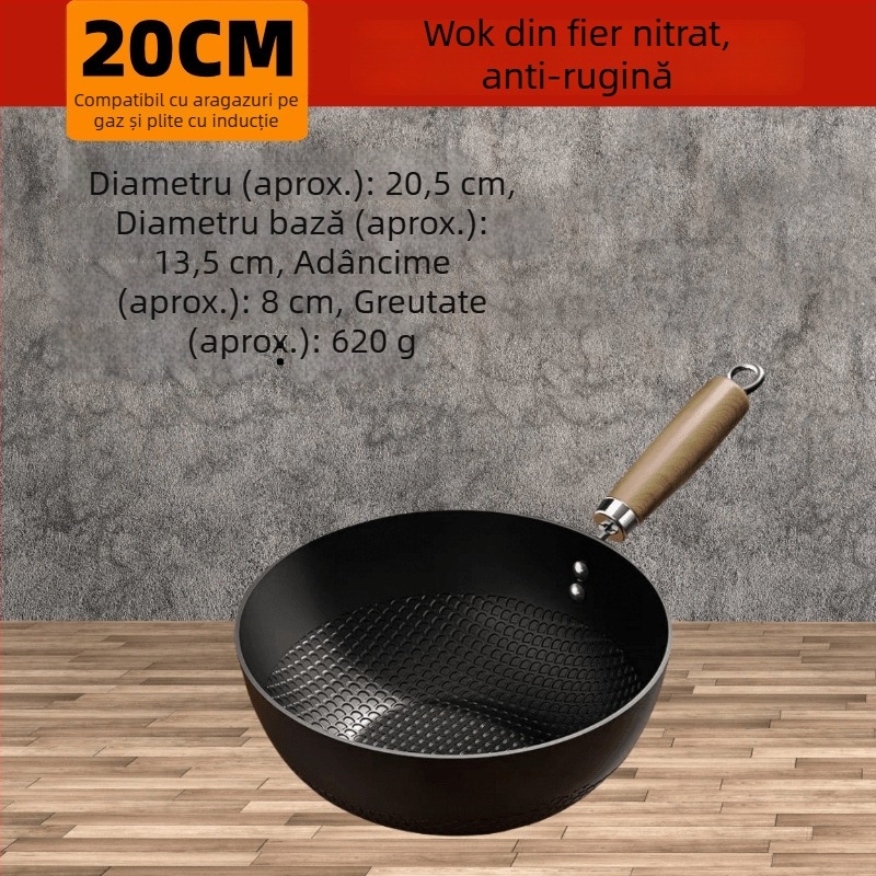 Oală de lapte mică din fier, stil japonez, antiaderentă, 20/24/28 cm, compatibilă cu inducție și aragaz