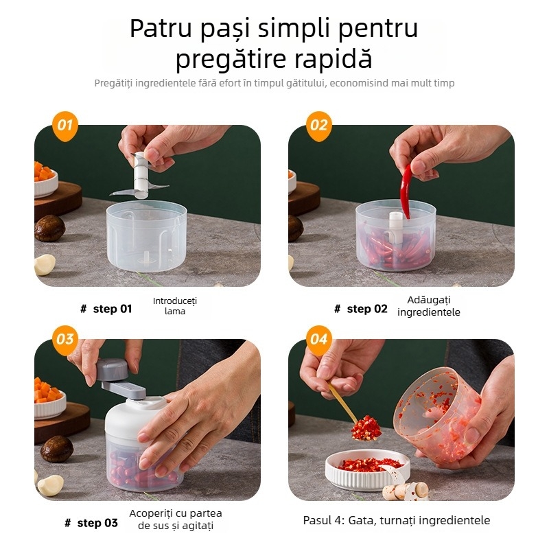 Presă de usturoi manuală, zdrobitor de usturoi, ustensilă de bucătărie multifuncțională