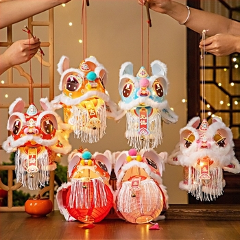 Lanternă pentru dansul leului, Anul Calului — DIY manual pentru copii, lanternă luminoasă pentru Festivalul felinarelor