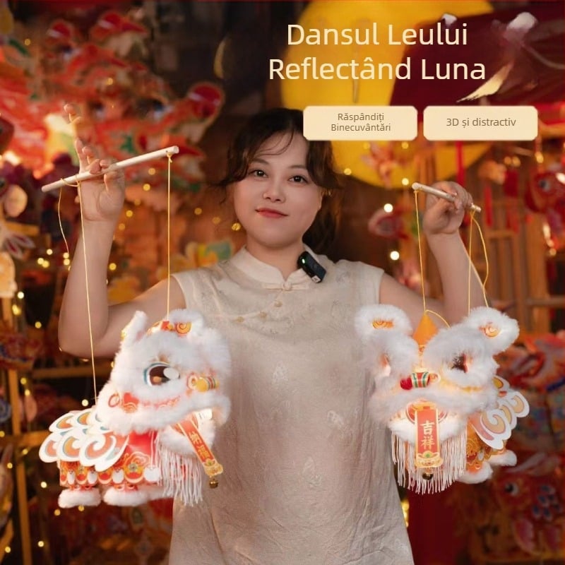 Lanternă pentru dansul leului, Anul Calului — DIY manual pentru copii, lanternă luminoasă pentru Festivalul felinarelor