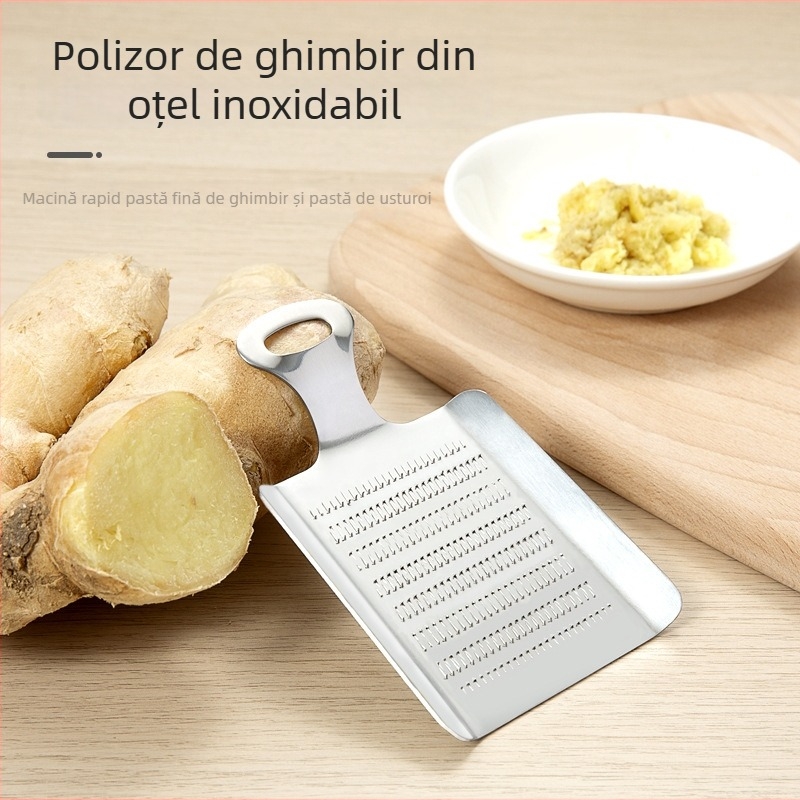 Unealtă din oțel inoxidabil pentru usturoi și ghimbir: presă manuală pentru usturoi, măcinător de ghimbir, aparat pentru pastă de usturoi și instrument pentru ceapă și ghimbir