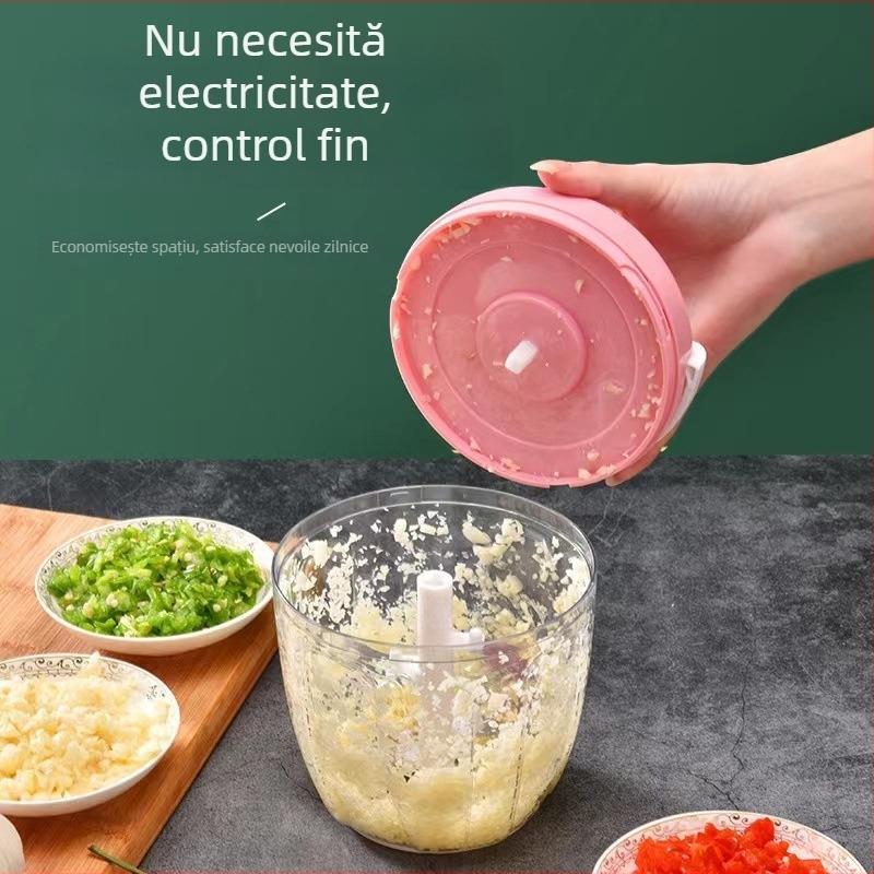 Presă de usturoi și mini măcinător – instrument de bucătărie multifuncțional pentru curățare și mărunțire usturoi, personalizare OEM