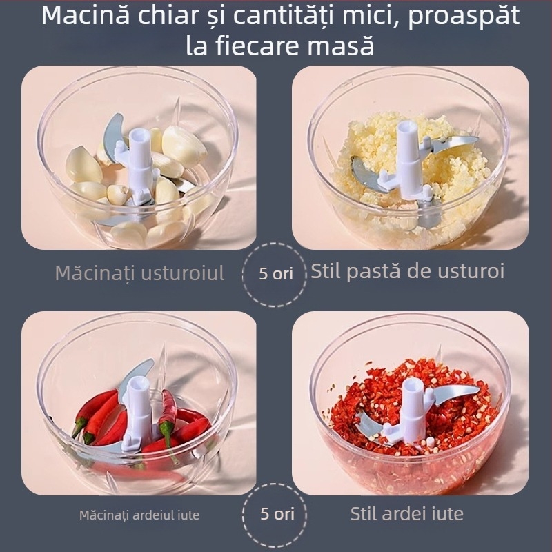 Presă de usturoi și zdrobitor, zdrobitor manual de usturoi, măcinător multifuncțional de usturoi, ghimbir și usturoi, tocător de legume