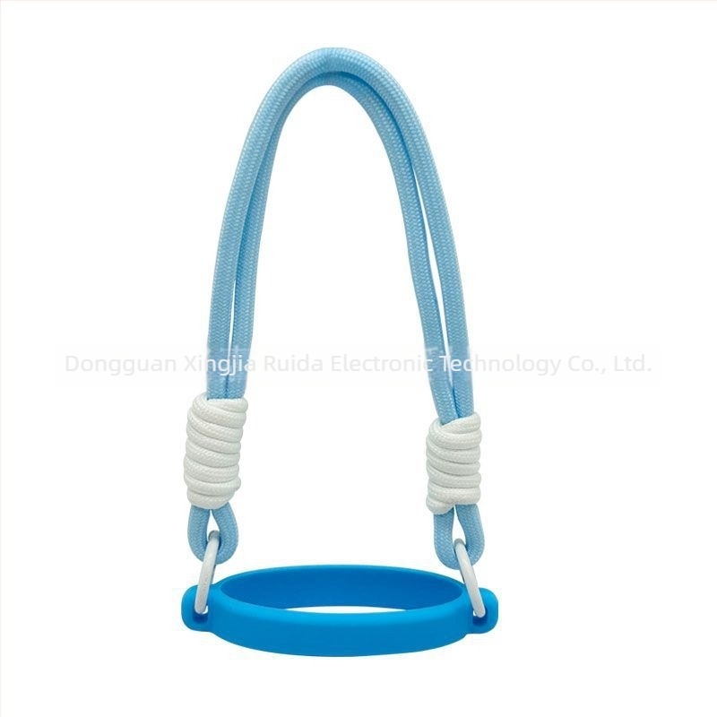 Husă din silicon pentru ceașcă cu curea elastică și mâner; ceașcă termoizolantă; husă universală cu șnur și inel de susținere a ceștii