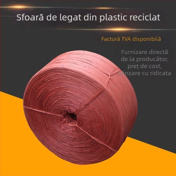 Șnur din plastic reciclat pentru legare, sfoară de nylon pentru ambalare, șnur de legare cu un singur strat