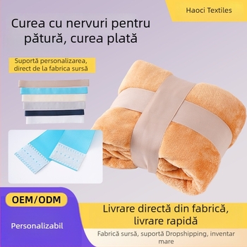 Bandă poliester cu țesătură plată, cu logo personalizat, pentru ambalarea cadourilor și curele pentru haine de casă
